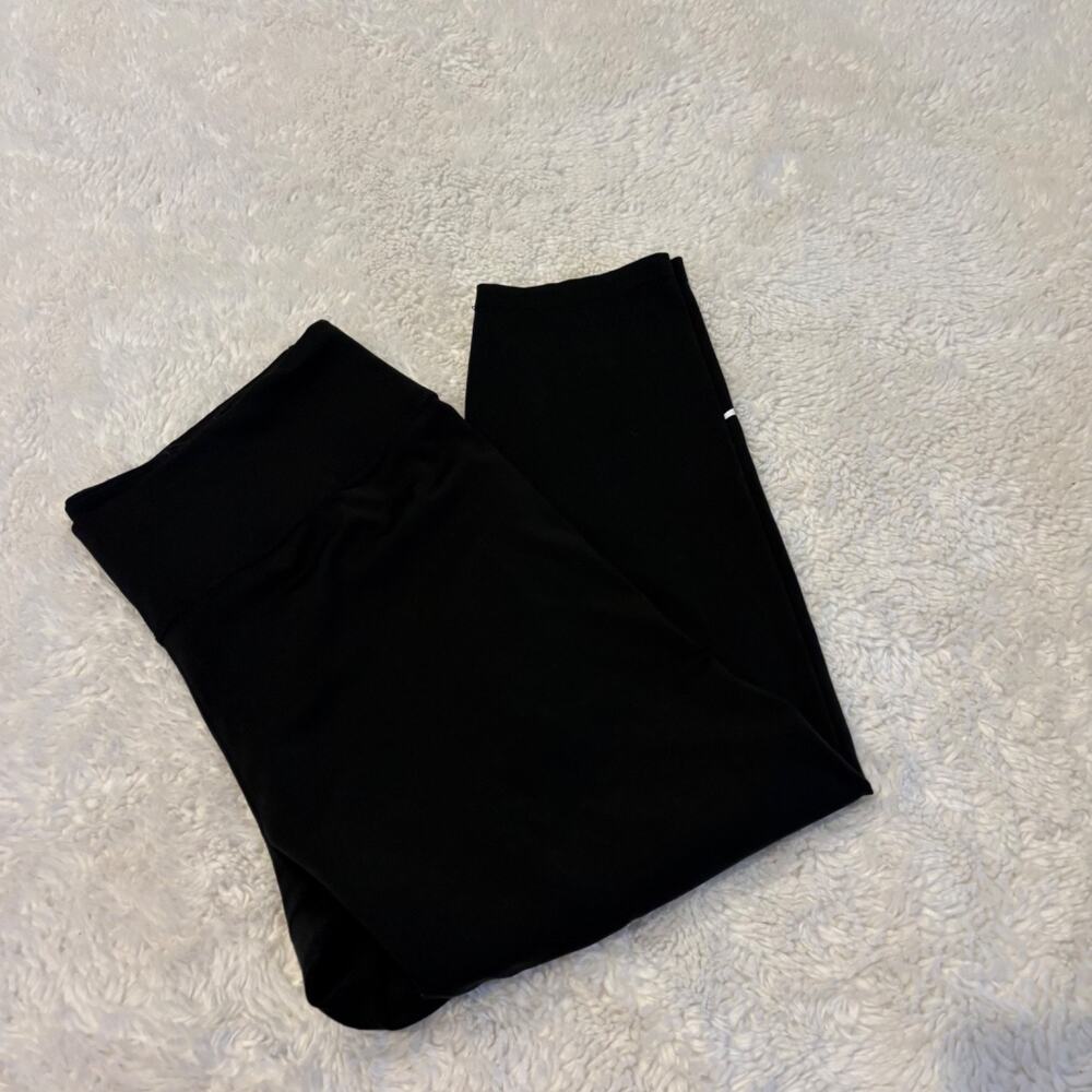 Nike Dri Fit Womens Black Skinny Capri Legging L Athleisure Yoga Preppy Casual
